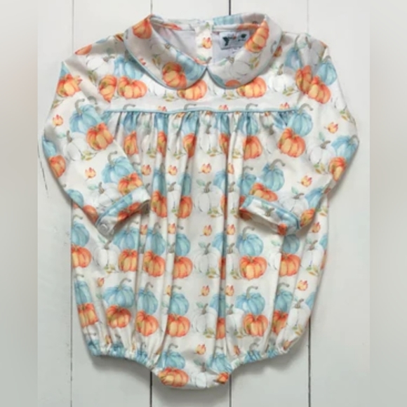 Adorable Baby Pumpkin Onsie By Magnolia Steel 18 months Very Soft Thanksgiving - Picture 1 of 8